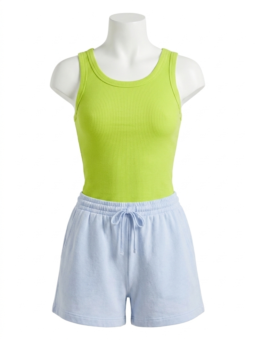 NEW KARLIE ribbed tank top in lime